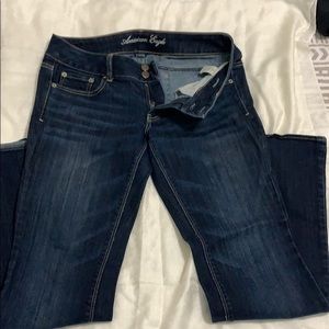 Dark wash bootcut AE jeans